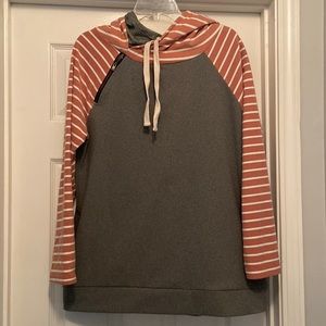 Women’s Double Hooded Sweatshirt - Oversized M